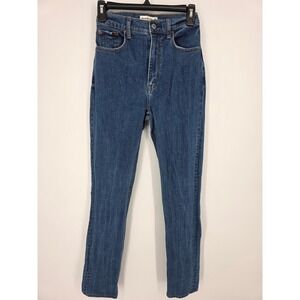 Abercrombie & Fitch Curve Love 90 Slim Straight Ultra High Rise Jeans Size 24 00